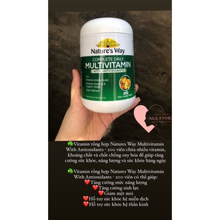 Lọ Nature’s Way multivitamin anti oxidant 200 viên