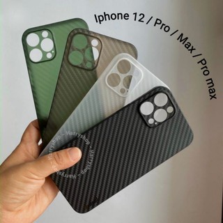 Ốp lưng Iphone 12 / Pro / Pro max siêu mỏng vân carbon Memumi chính hãng