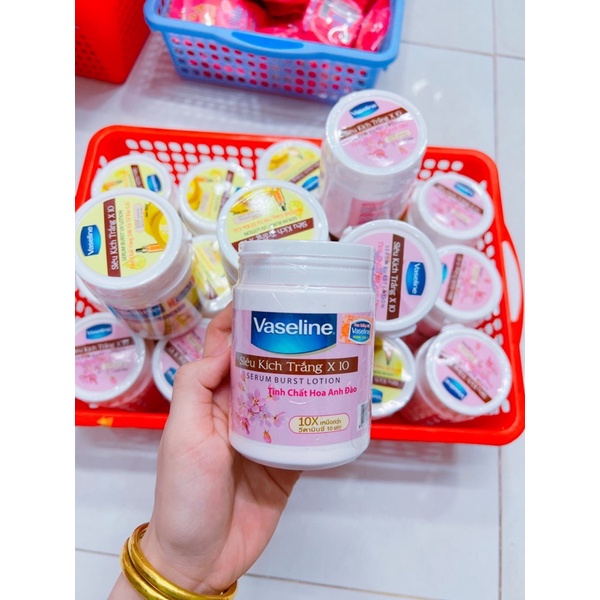 kem kích trắng vaseline 200g màu hồng và vàng