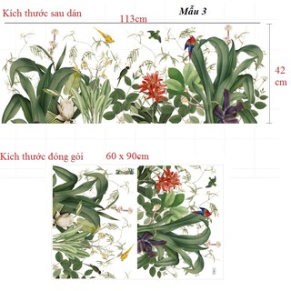 Decal giấy dán tường [MẪU MỚI] Decan Hoa dại