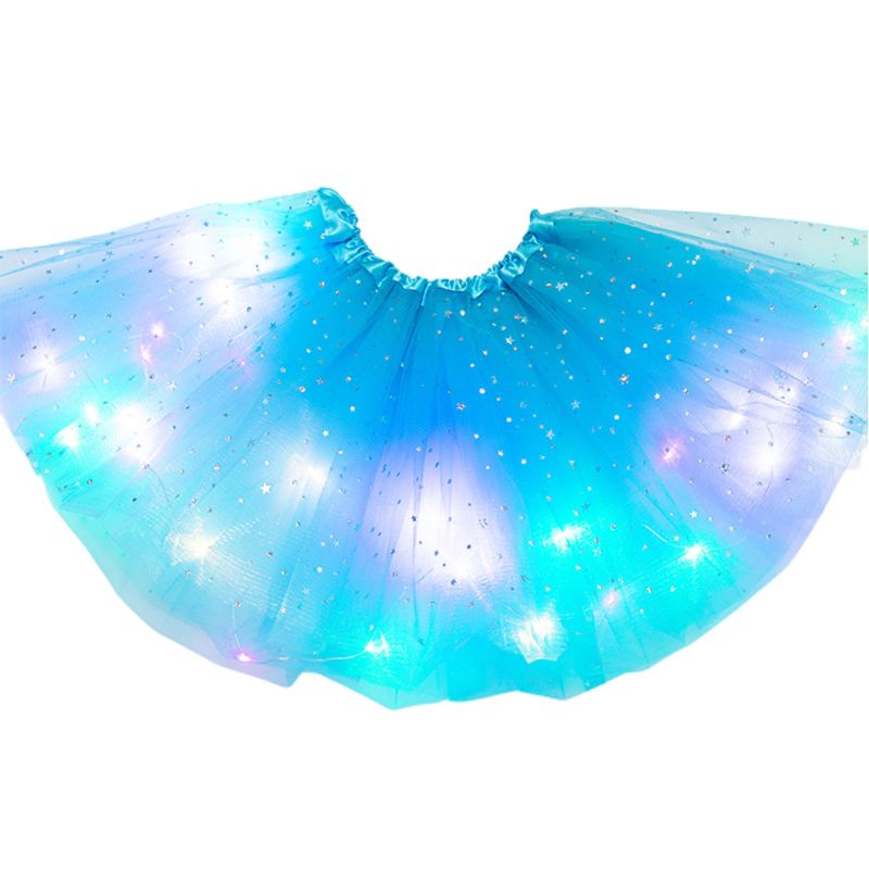 Chân váy xoè Tulle có đèn LED cho bé gái 3-12 tuổi