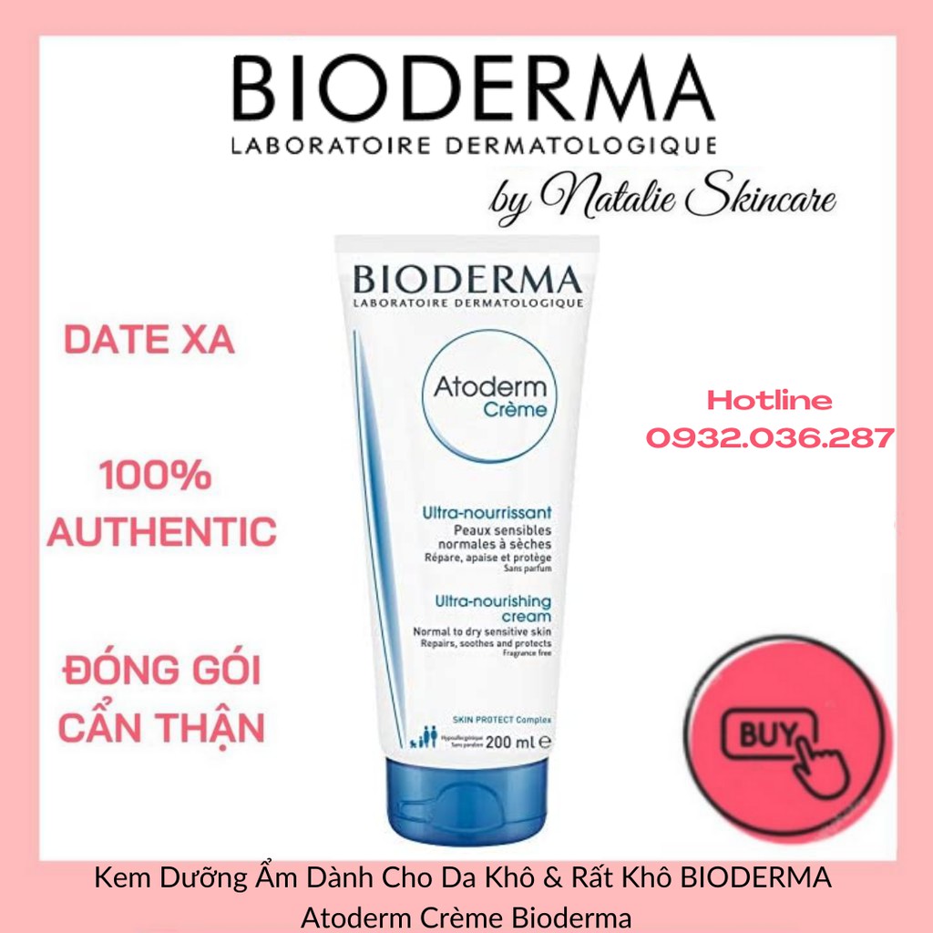 Kem Dưỡng Ẩm Dành Cho Da Khô & Rất Khô BIODERMA Atoderm Creme 200ml