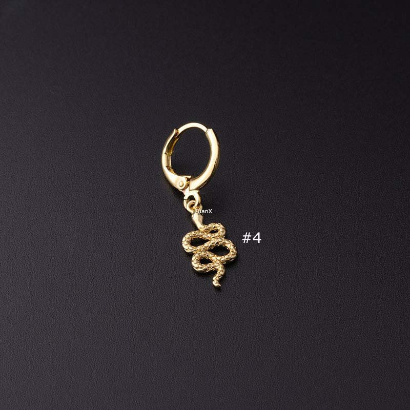 Khuyên tai mặt thả đính đá zircon độc đáo thời trang