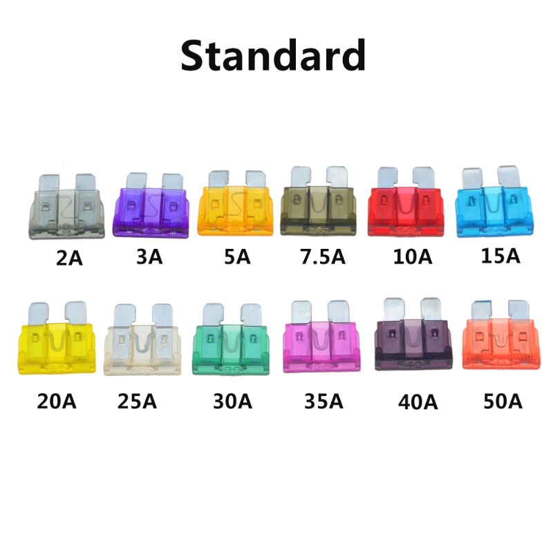 Set 10 Cầu Chì Tự Động mini 3A 5A 7.5A 10A 15A 20A 25A 30A 35A 40A