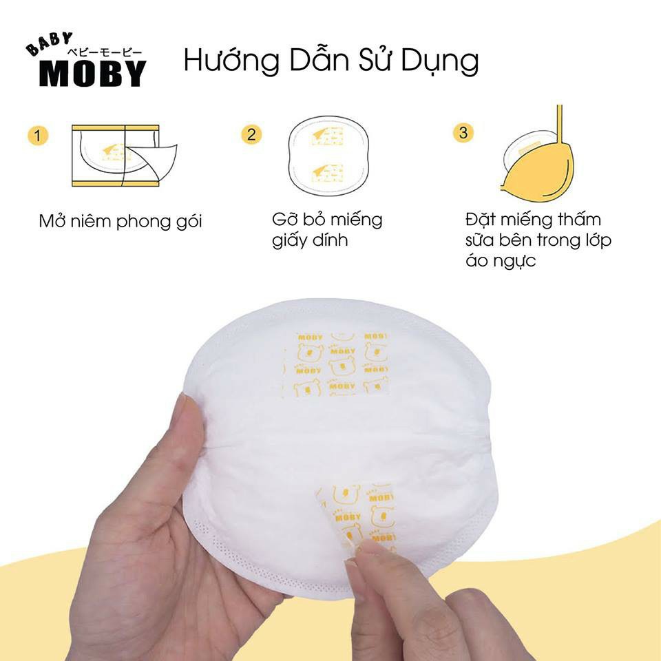 [Chính hãng]. Bịch thấm sữa Moby Thái Lan ( 60 miếng lót)