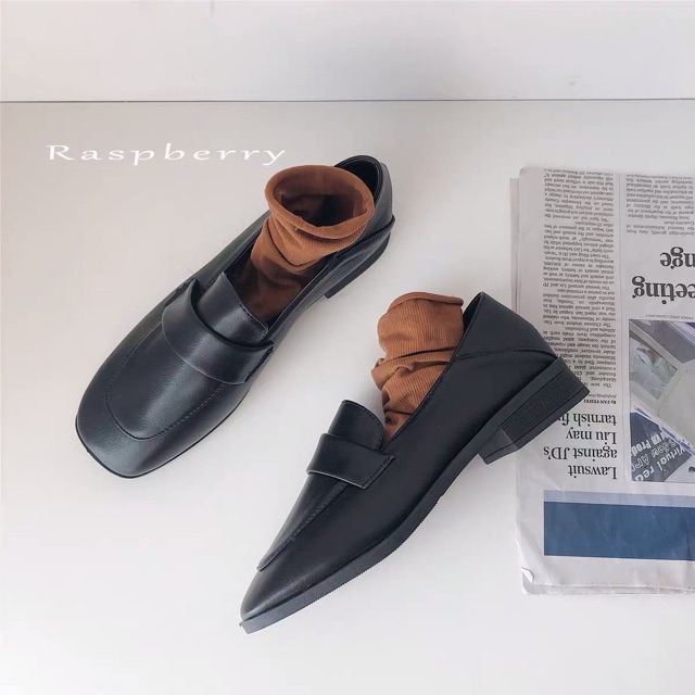 GIÀY ULZZANG NỮ MŨI VUÔNG VINTAGE | BigBuy360 - bigbuy360.vn