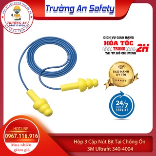 Nút tai chống ồn 3M Ultrafit 340-4004 rất mềm nhẹ giảm ồn 25 dB dễ đeo, dễ vệ sinh có dây (1 Cặp)