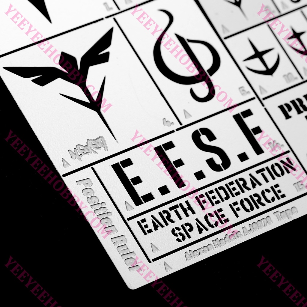 DỤNG CỤ ALEXEN - TẤM KIM LOẠI SƠN LOGO EFSF ZAKU ZEON AJ0078