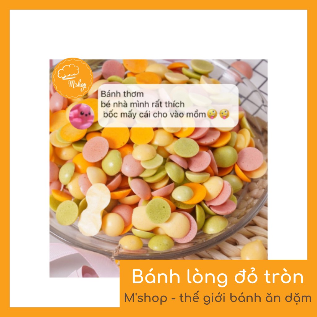 BÁNH ĂN DẶM LÒNG ĐỎ TRỨNG GÀ RAU CỦ (dạng viên tròn) - dành cho bé 6 tháng trở lên