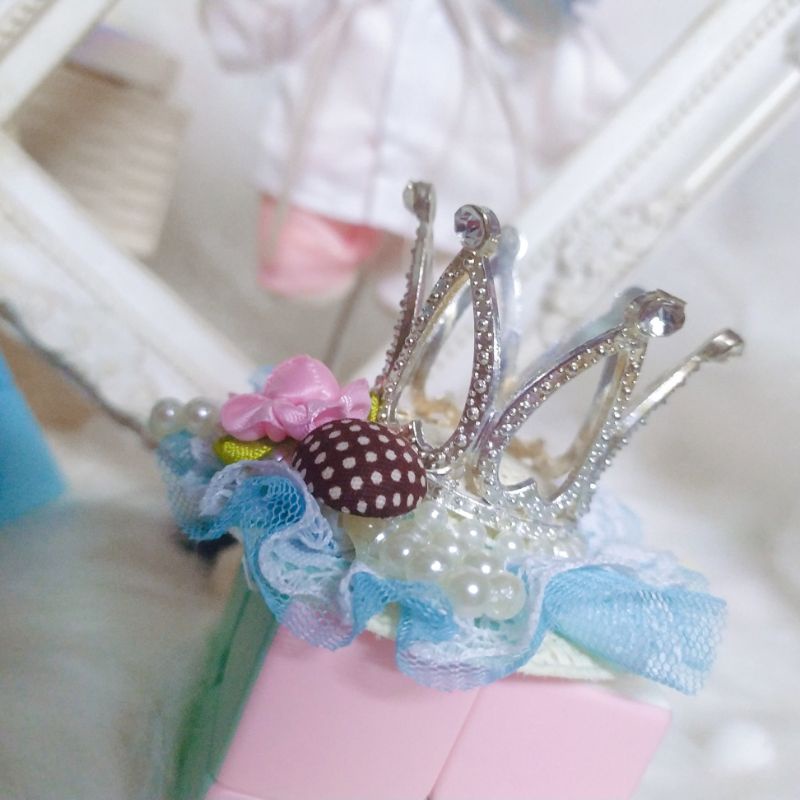 Full Áo Sơ Mi Quần Short Kèm Mũ Vương Miện Rainbow Pegasus Cho Doll 20cm