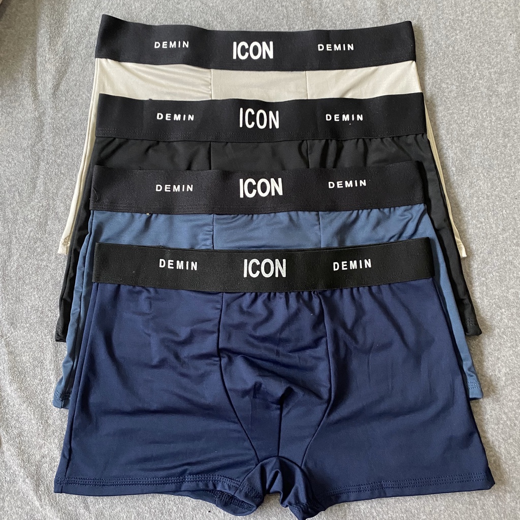 Quần Sịp Nam Thun Lạnh Boxer ICON co dãn 4 chiều, Quần Lót Nam Boxer Cotton sexy cao cấp - GALIO