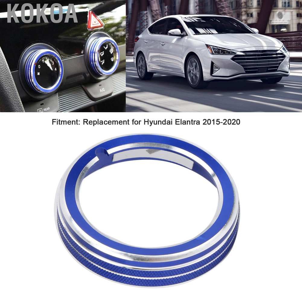 Vòng Đệm Trang Trí Nút Điều Hòa Cho Hyundai Elantra 2015-2020