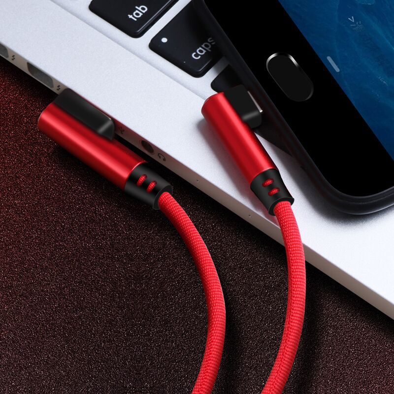 Dây cáp sạc nhanh 90 độ thích hợp cho Apple Type-C Android V8