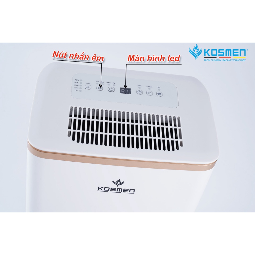 Máy hút ẩm thương hiệu Đức KOSMEN, sấy quần áo, khử mùi, diệt khuẩn, thanh lọc không khí, chính hãng