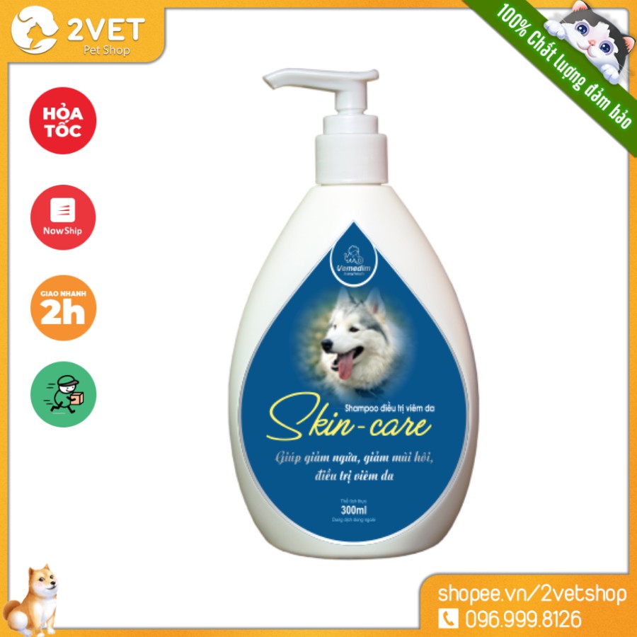 Sữa Tắm Skin – Care Vemedim Cho Cún Yêu - Đẩy Lùi Vấn Đề Trên Da – Giảm Rụng Lông - Chai 300ml