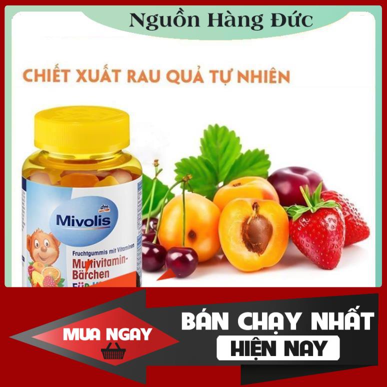 Kẹo Gấu Bổ Sung Vitamin Tổng Hợp Cho Trẻ Mivolis, Vị Trái Cây, 60 Viên - Nội Địa Đức Đủ Bill [Hot]