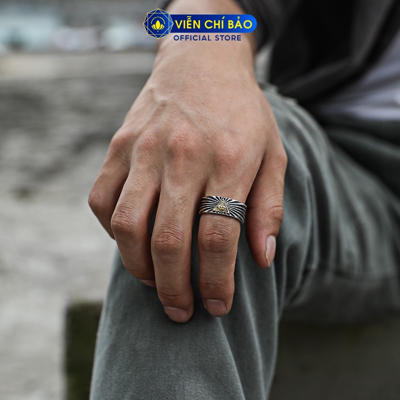 Nhẫn bạc nam Thiên Nhãn chất liệu bạc Thái 925 thời trang phụ kiện trang sức Viễn Chí Bảo N101142