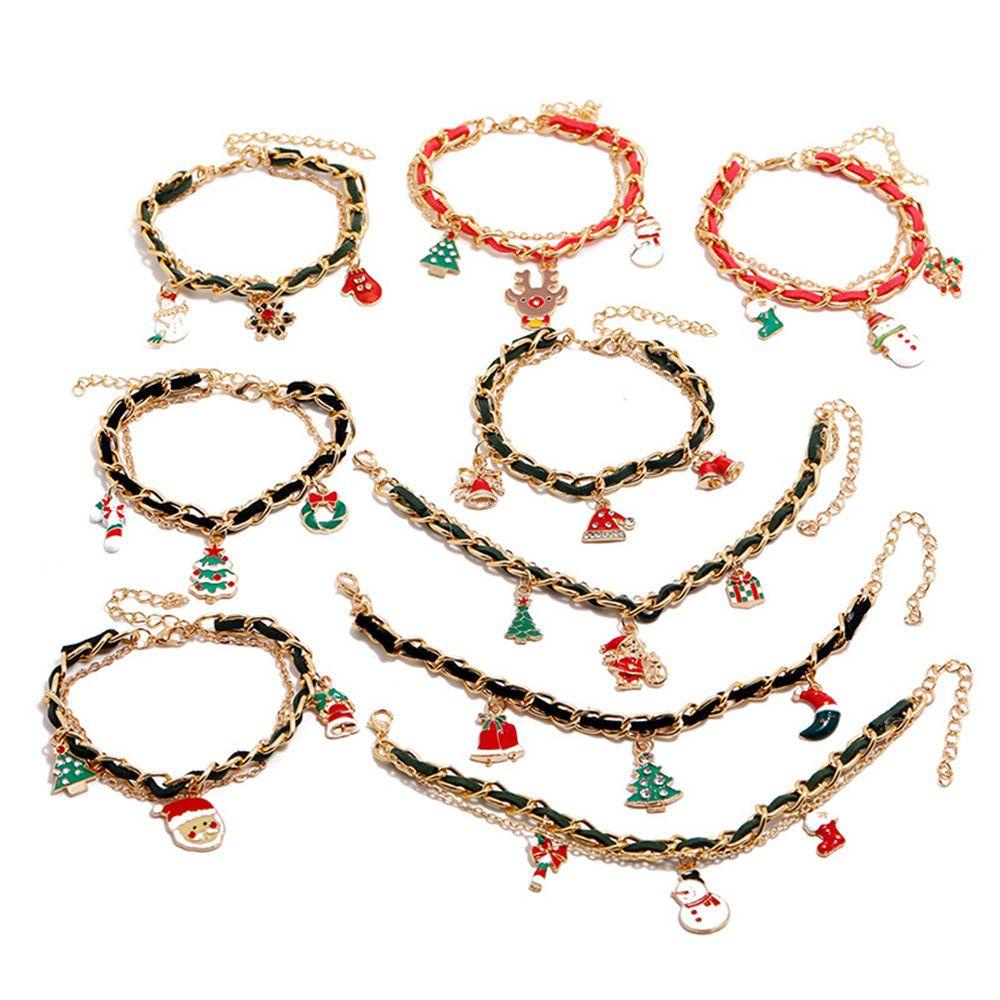 Vòng Tay Hợp Kim Mặt Hình Ông Già Noel Xinh Xắn Cho Nữ