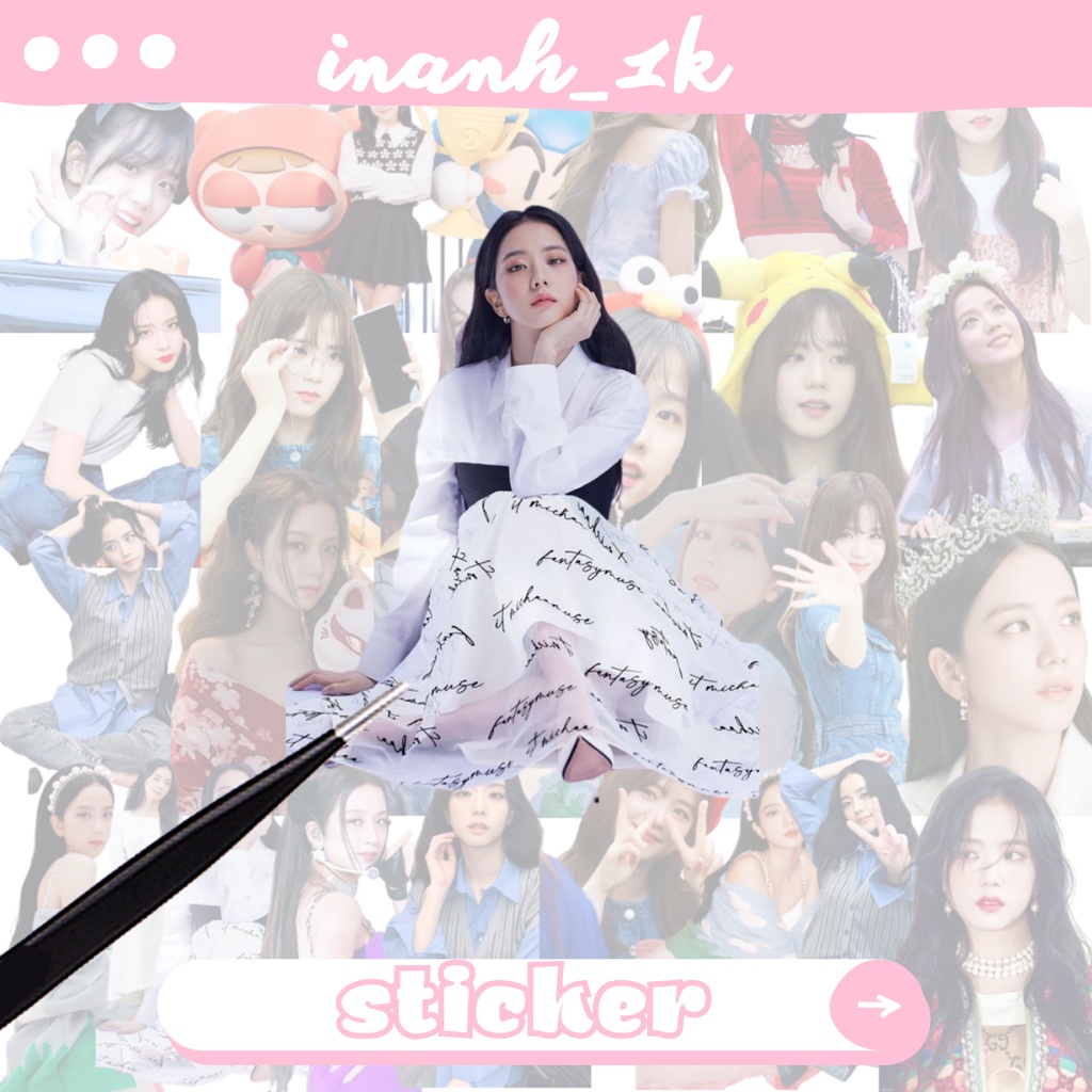Bộ 100 hình dán thành viên Jisoo - Black Pink