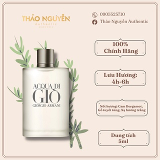 Nước hoa mini nam Acqua Di Giò 15ml - Hàng chính hãng