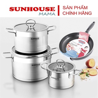 Combo chảo và bộ nồi sunhouse mama sh784