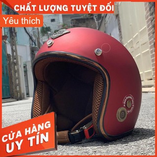 Nón 3/4 Napoli Sh Ruby màu Đỏ