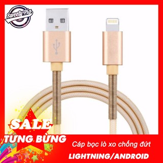Cáp bọc lò xo chống đứt - sạc nhanh
