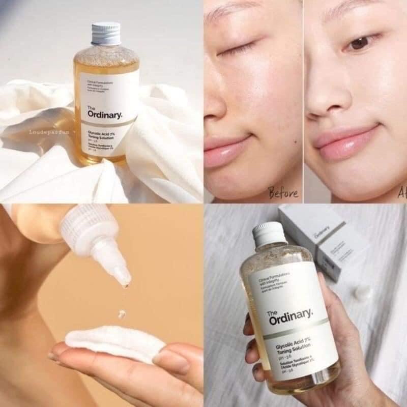 [Bill Sephora US] Nước hoa hồng tẩy tế bào da chết Toner AHA The Ordinary Glycolic Acid 7% Toning 240ml fullsize fullbox