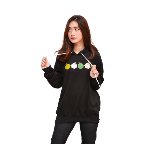 Áo Hoodie Dài Tay In Hình Chú Vịt Con Dễ Thương Cho Nữ