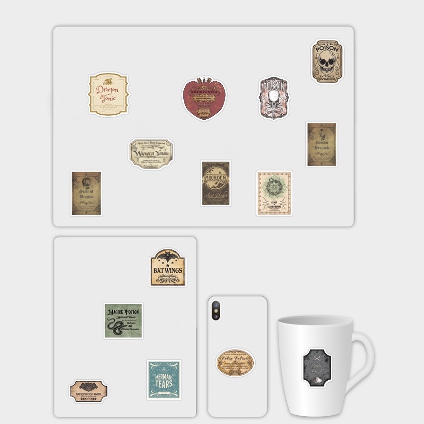 50/25/10 miếng dán dùng để trang trí sổ tay phong cách vintage