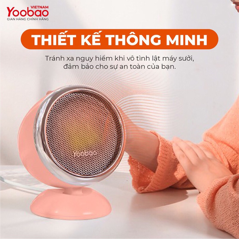 Quạt sưởi ấm mini để bàn Yoobao W1 Công suất 600W Dòng điện 220V