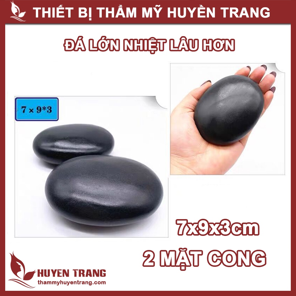 Đá Nóng Massage Body CỠ LỚN Giữ Nóng Lâu Hơn 7x9x3cm Đả Thông Kinh Lạc Dùng Trong Spa Đông Y Huyền Trang NANOCEE
