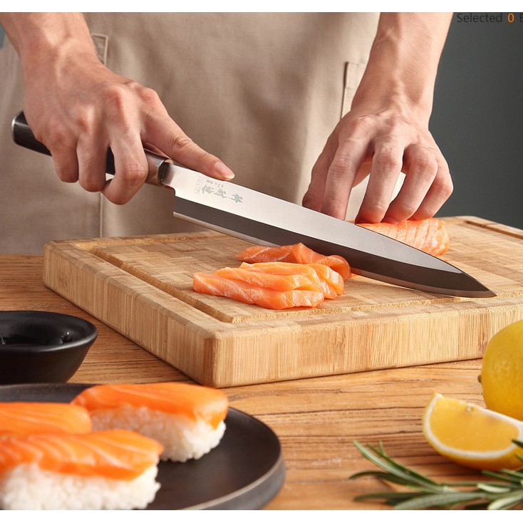 Dao thái sashimi cắt sushi kiểu Nhật hàng nội địa Trung Quốc lưỡi dày từ  3.5-4mm