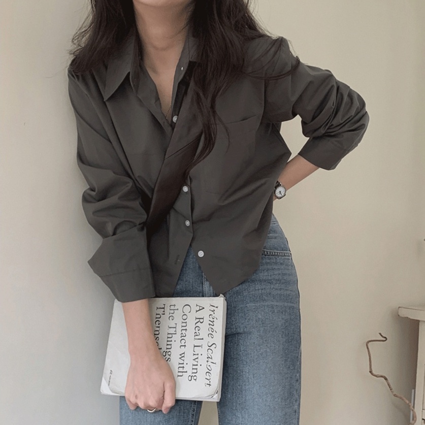 Áo sơ mi peppermint 47539 thiết kế dài tay thời trang dạo phố sành điệu dành cho nữ