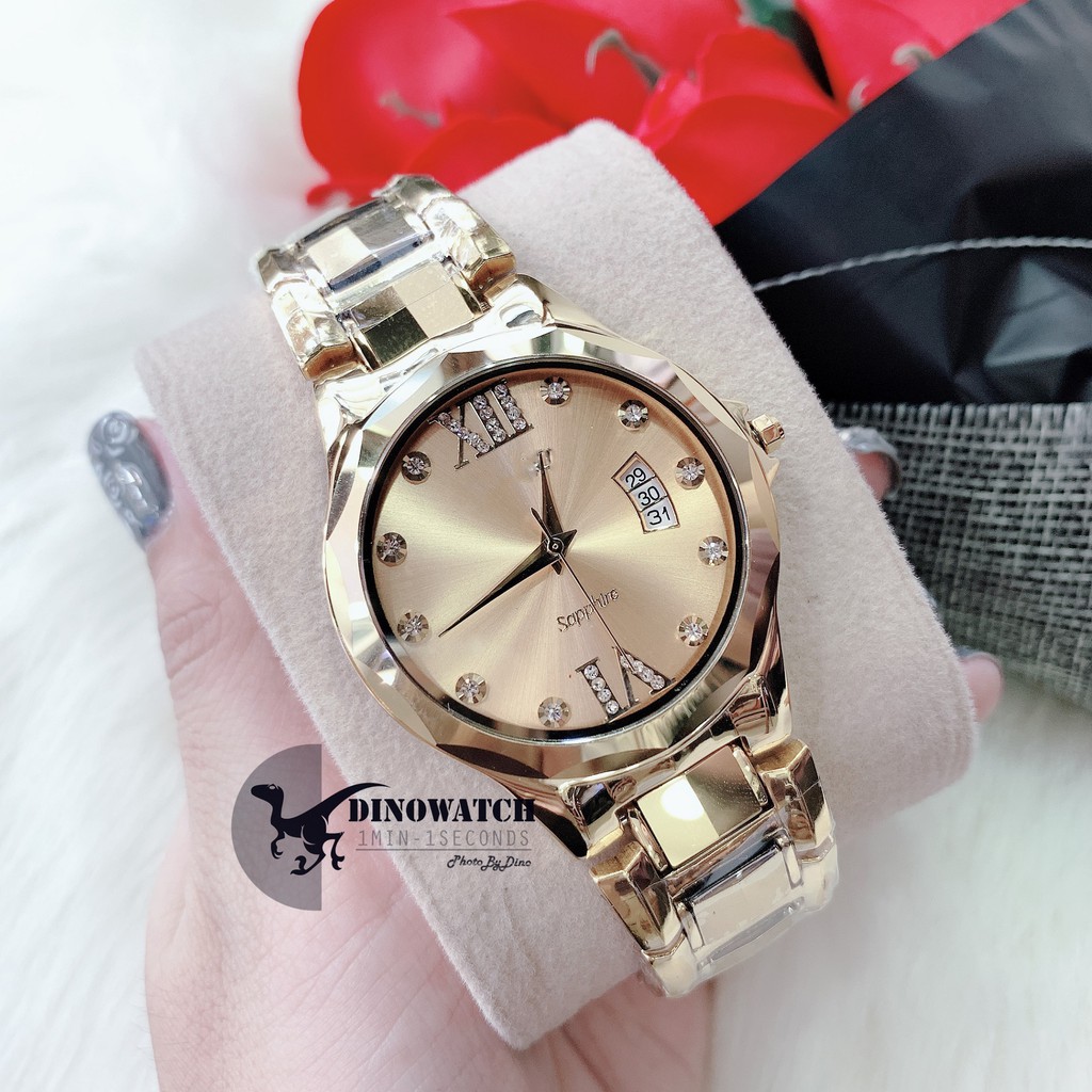 Đồng Hồ Nam Unisex Roda Sapphire , Dây Thép + Đá Ceramic , Size 38mm