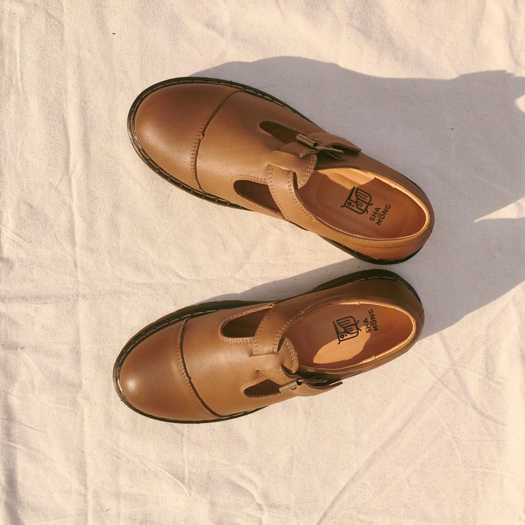 [Mã SKAMLTSM9 giảm 10% đơn 99K] Giày loafer quai ngang da thật Shamong vintage made in Vietnam bảo hành 1 năm mã S03