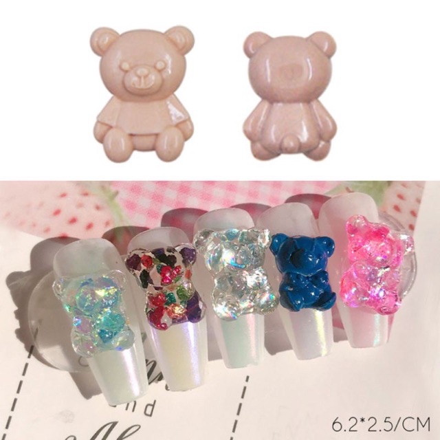 Khuôn Gấu-Mèo-Bướm silicon dẻo trang trí móng tay.