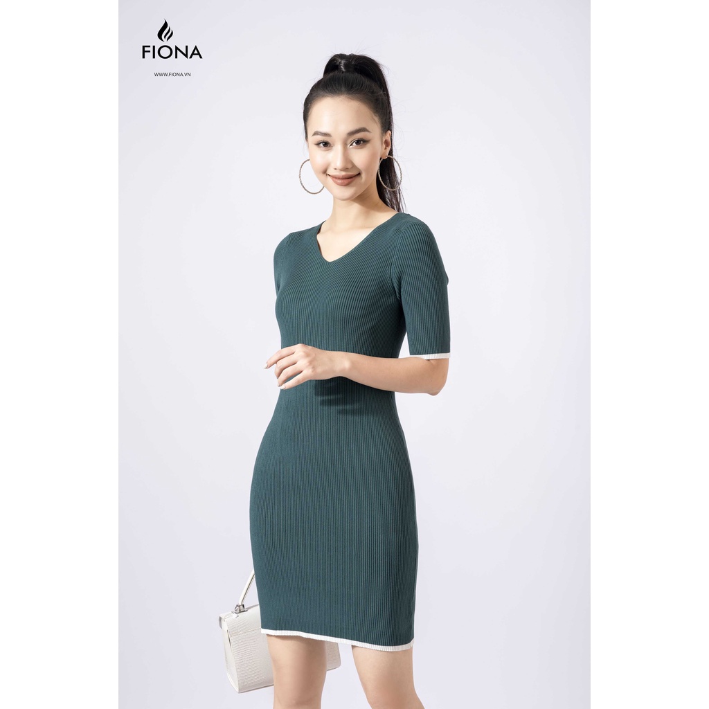 Đầm Len Body Nữ FIONA, Đầm Nữ Cộc Tay Ôm Quyến Rũ Mã F850578