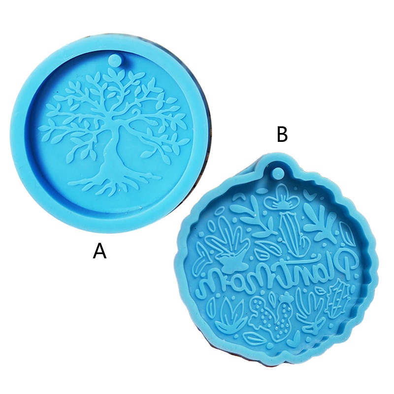 Khuôn Silicone Hình Tròn Làm Móc Khóa Epoxy Resin DIY