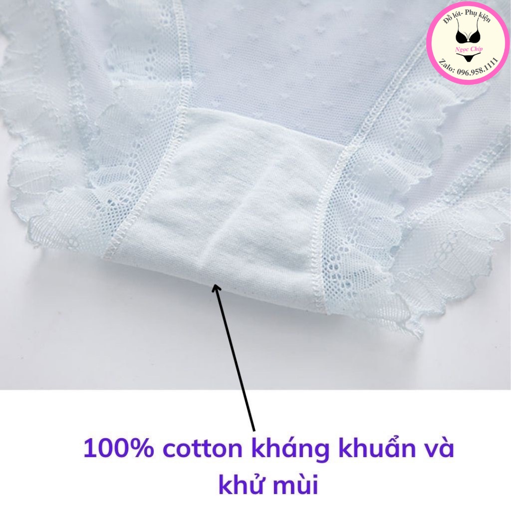 Quần lót nữ ren lưới cao cấp, quần lót xuyên thấu đính nơ 2 bên gợi cảm NĐ13