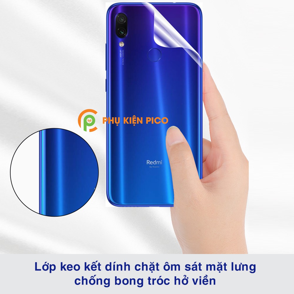 Dán lưng Redmi Note 7 full lưng và viền dẻo trong suốt PPF tự phục hồi vết xước - Dán lưng Xiaomi Redmi Note 7