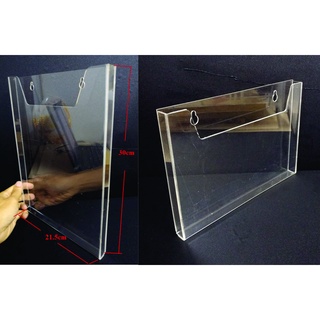 Khay Kệ Treo Tường Đựng Giấy, Tờ Rơi Mica Trong Suốt Cỡ A3, A4, A5, A6