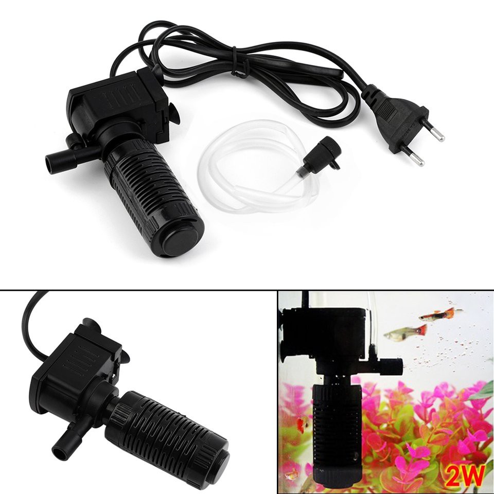 Máy Bơm Lọc Nước Mini 3 Trong 1 Cho Bể Cá Đen