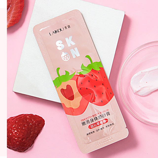 Set 2 gói tẩy tế bào chết body Bơ Sữa và Dâu Tây Laikou | BigBuy360 - bigbuy360.vn