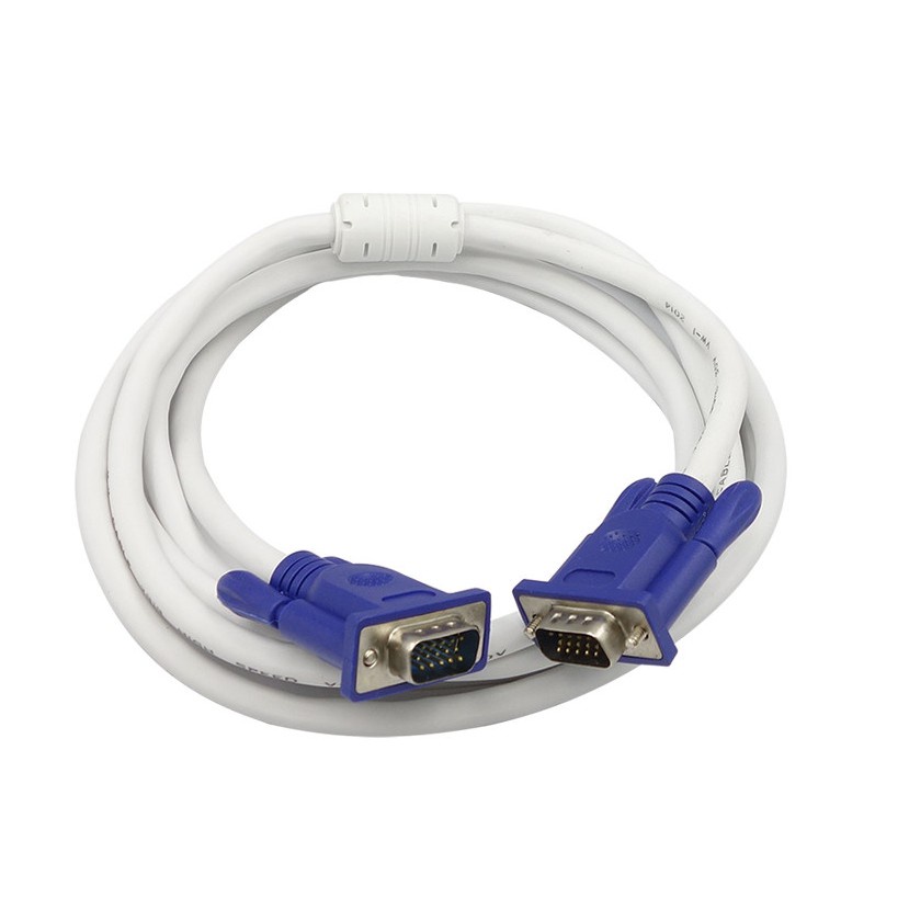 Dây cáp vga trắng đen 1,5m-3m-5m [phát ngẫu nhiên}