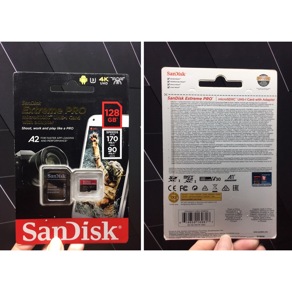 [ 64GB/ 128GB / 256GB]Thẻ nhớ MicroSD SanDisk Extreme Pro A2 tốc độ 170MB/s SDSQXCY - GN6MA