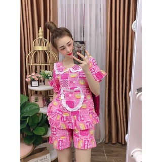 Bộ đồ bộ mặt ở nhà siêu cute