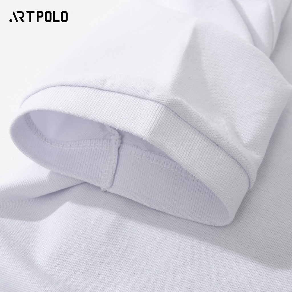 Áo Polo Nam vải Cá sấu Cotton  màu Trắng PLT - ARTPOLO form Slim trẻ trung | BigBuy360 - bigbuy360.vn