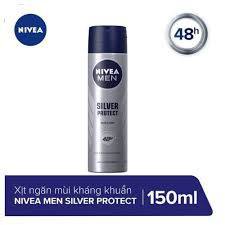 Xịt mùi Nivea Men Silver phân tử bạc 150ml