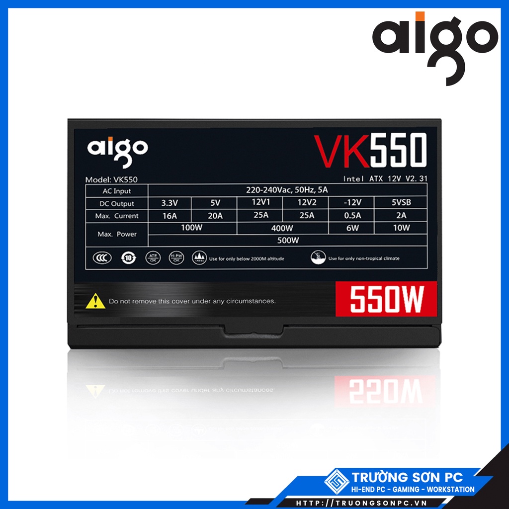 Nguồn ANTEC/ AIGO 350W 450W 500W Công Suất Thực Có Dây Nguồn Phụ